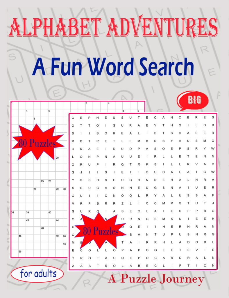 Alphabet Adventures word search book